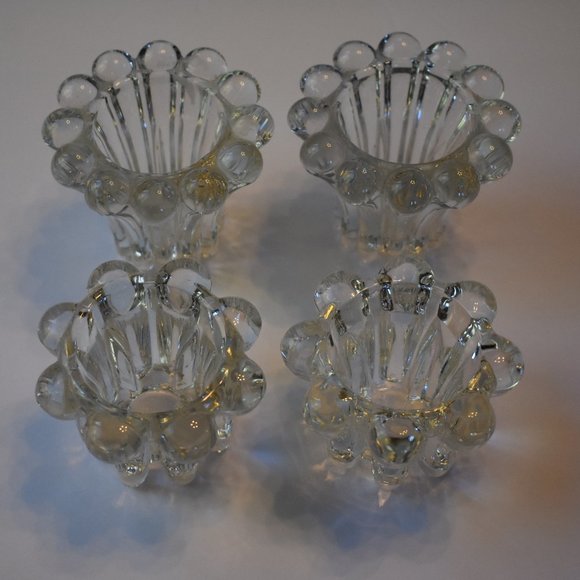 Vintage Other - VTG West Germany Votive/Taper Crystal Candle Holders Set of 4